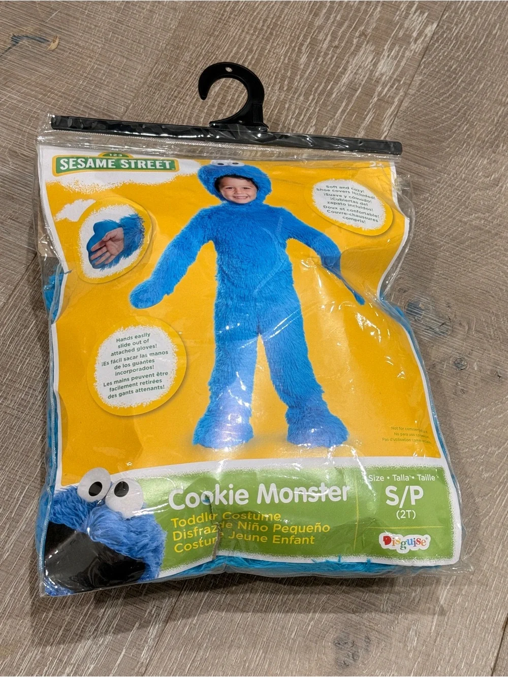 Disguise Bright Blue Cookie Monster Plush Costume - 2T